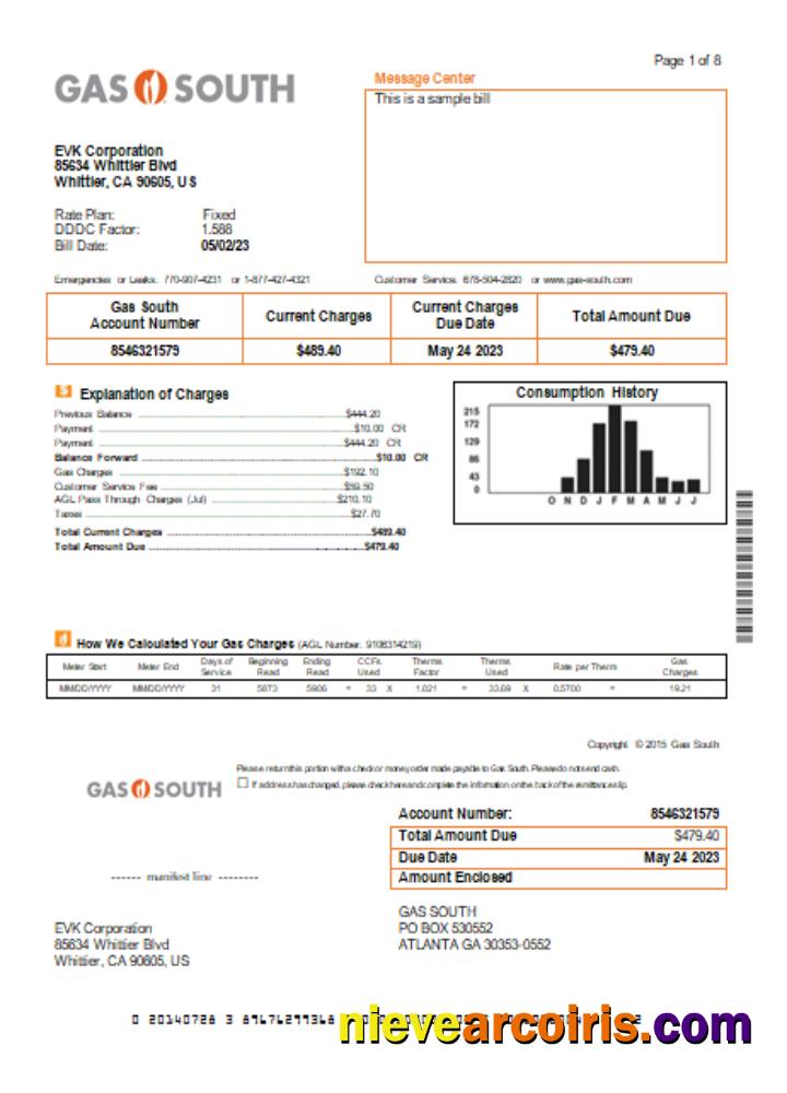 Gas South utility business bill